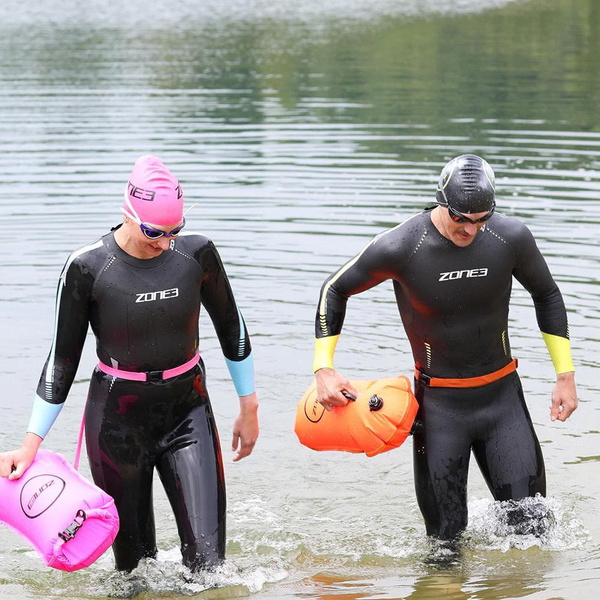 2023 Zone3 Swim 28l Dry Bag Sleepdrijver Sa18sbdb - Hi-vis Roze